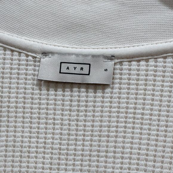 AYR The Waffle Cone Cardigan In Seashell White - Picture 8 of 8